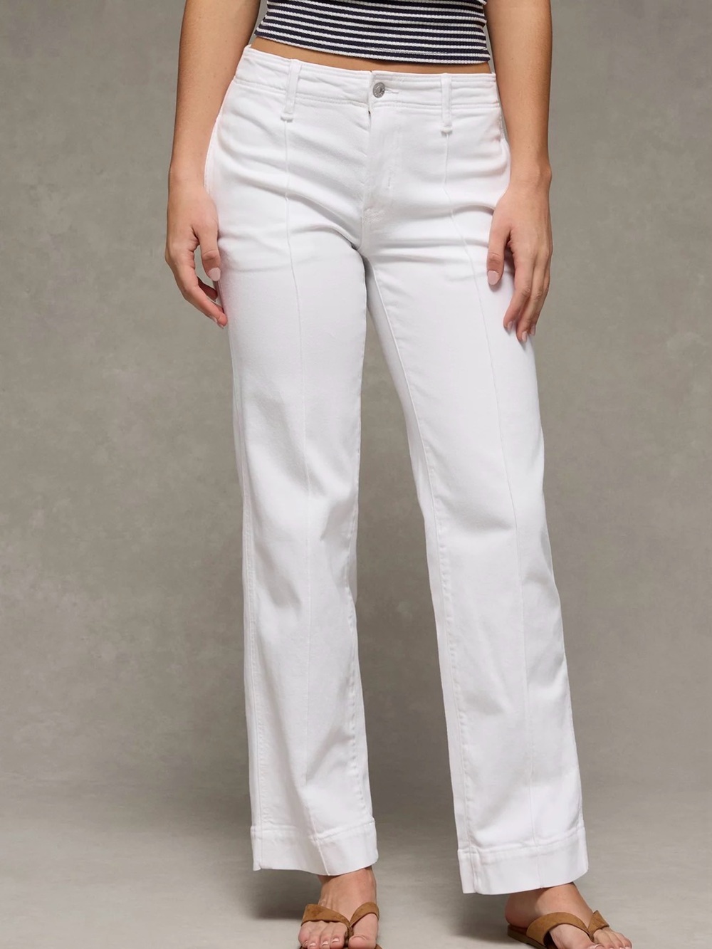 Lilly Pulitzer White Mid-Rise Straight-Leg Jeans